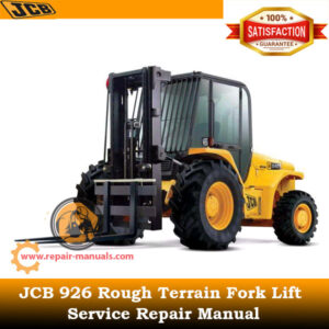 Service Repair Manual for JCB 926 Rough Terrain Fork Lift, showcasing detailed diagrams and maintenance instructions