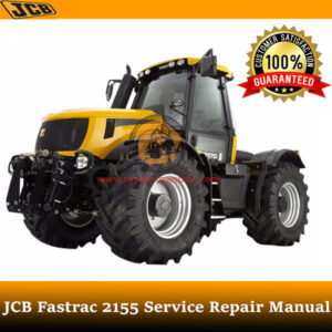JCB Fastrac 2155 Service Repair Manual cover featuring the model and technical illustrations for maintenance guidance