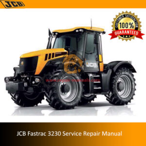 JCB Fastrac 3230 Service Repair Manual cover featuring the model and technical illustrations for maintenance guidance