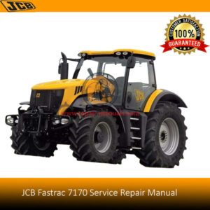 JCB Fastrac 7170 Service Repair Manual cover featuring the model and technical illustrations for maintenance guidance