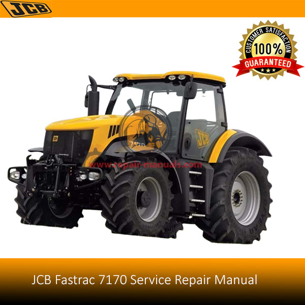 JCB Fastrac 7170 Service Repair Manual cover featuring the model and technical illustrations for maintenance guidance
