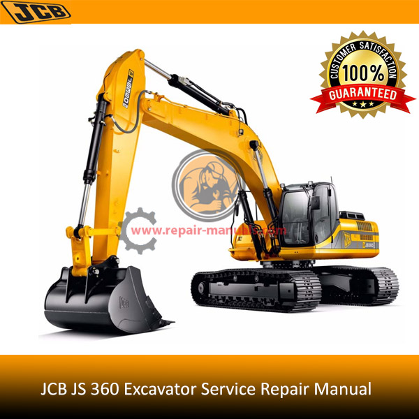 JCB JS360 Excavator Service Repair Manual, showcasing the model and key guidelines for servicing and repairs