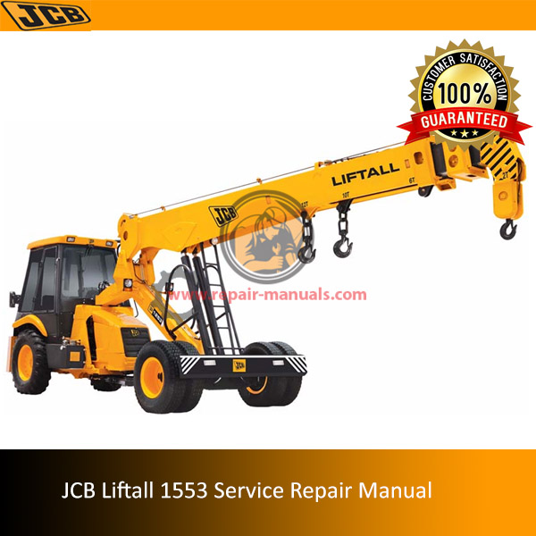 JCB Liftall 1553 Service Repair Manual cover featuring technical illustrations and detailed service information