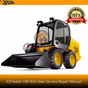 JCB Robot 190 Skid Steer Loader Service Repair Manual cover featuring the loader and technical illustrations
