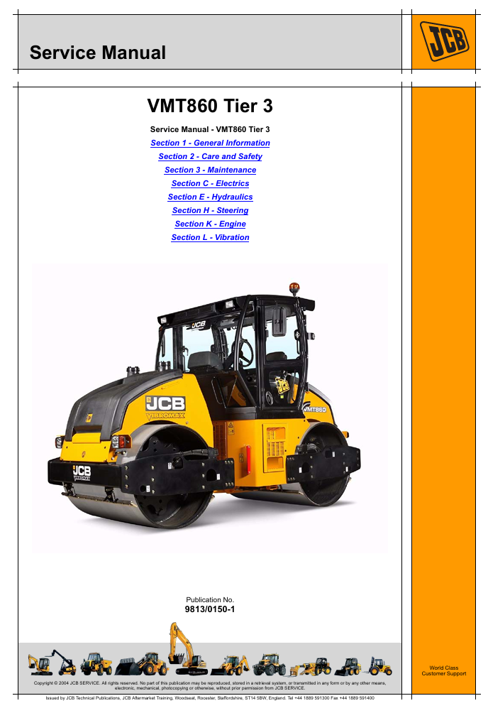 Comprehensive guide for JCB Vibromax VMT 860 Road Roller service and repairs, featuring diagrams and troubleshooting tips