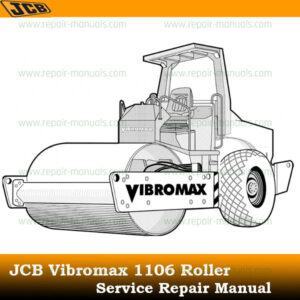 Service repair manual for JCB Vibromax 1106 Roller, showcasing detailed diagrams and maintenance instructions