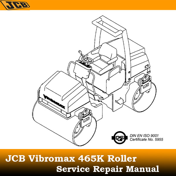Service Repair Manual for JCB Vibromax 465K Roller, showcasing detailed diagrams and maintenance instructions