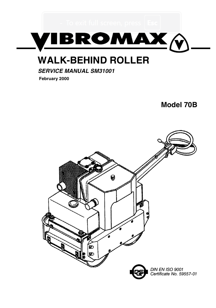 JCB Vibromax 70B Roller Service Repair Manual - Image 2