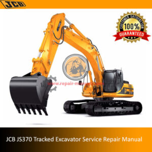 Service repair manual for JCB JS370 Tracked Excavator, showcasing detailed diagrams and maintenance instructions