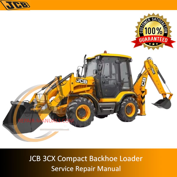 Service Repair Manual for JCB 3CX Backhoe Loader, showcasing diagrams and maintenance instructions