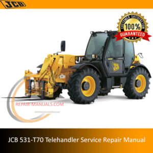 JCB 531-T70 Telehandler Service Repair Manual, displaying the model name and key service details for maintenance