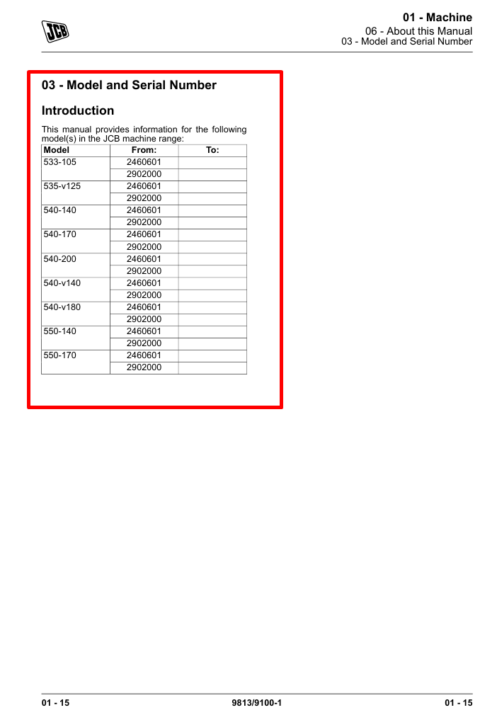 JCB 550 170 Loadall Service Repair Manual - Image 3