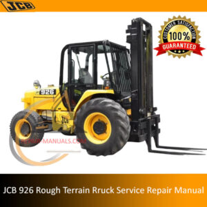 Service Repair Manual for JCB 926 Rough Terrain Forklift, showcasing detailed diagrams and maintenance instructions