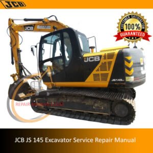 Service Repair Manual for JCB JS 145 Excavator, showcasing detailed diagrams and instructions for effective maintenance
