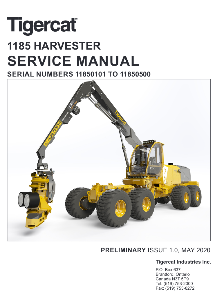 Tigercat 1185 Harvester Service Repair Manual - Image 2