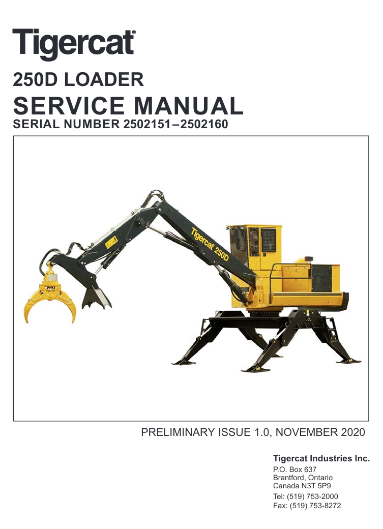 Tigercat 250D Loader Service Repair Manual - Image 2