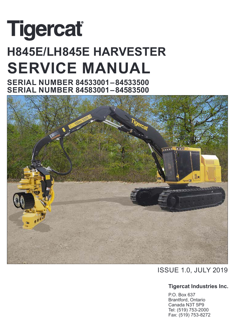 Tigercat H845E Harvester Service Repair Manual - Image 2