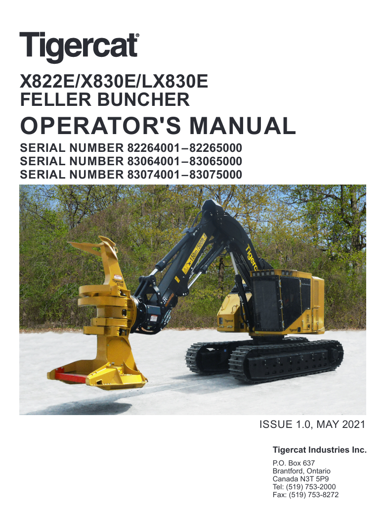 Tigercat LX830E Feller Buncher Service Repair Manual - Image 2