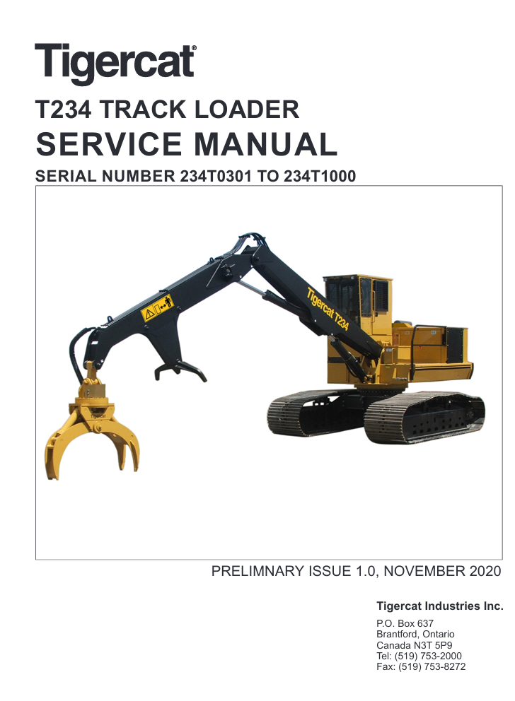 Tigercat T234 Track Loader Service Repair Manual - Image 2