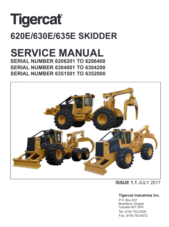 Service Repair Manual for Tigercat 620E Skidder, displaying vital maintenance tips and detailed repair illustrations