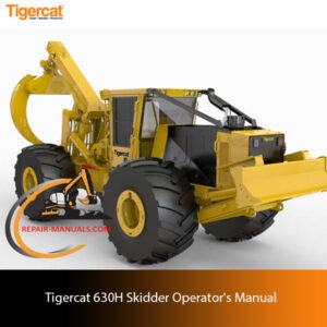 Tigercat 630H Skidder Operator's Manual cover featuring the model name and technical illustrations