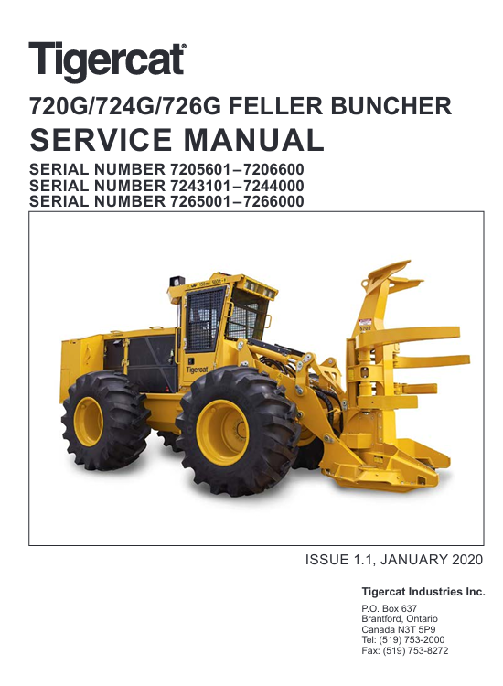 Tigercat 726G Feller Buncher Service Repair Manual - Image 2