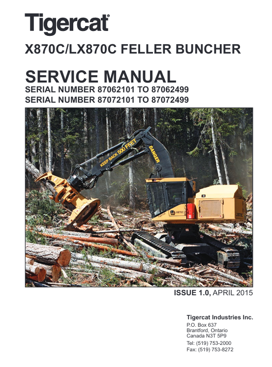 Tigercat X870C Feller Buncher Service Repair Manual - Image 2