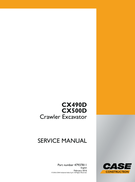 Case CX500D Crawler Excavator Service Repair Manual - Image 2