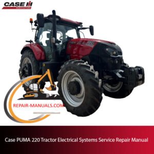 PUMA 220 Tractor Electrical Systems Service Repair Manual cover featuring technical diagrams and service instructions