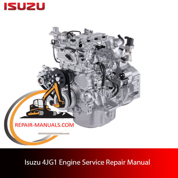 Isuzu 4JG1 engine service repair manual cover featuring detailed diagrams and instructions for maintenance and repairs