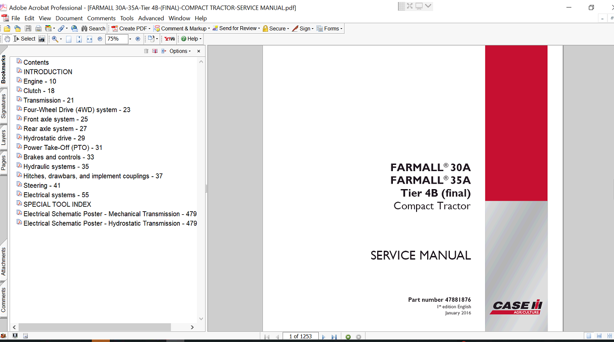Case IH Farmall 30A Compact Tractor service repair manual, highlighting key maintenance tasks and repair techniques
