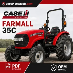 Case IH Farmall 35C Compact Tractor service repair manual, showcasing detailed diagrams and maintenance instructions