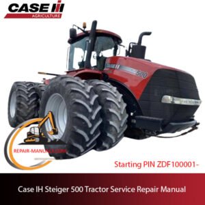 Service manual for Case IH Steiger 500 Tractor, highlighting repair techniques and essential maintenance information