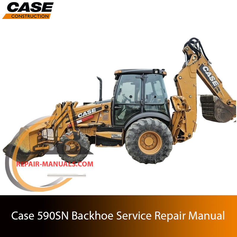 Service repair manual for case 590sn Backhoe Loader, showcasing diagrams and guidelines for effective machine maintenance and repairs
