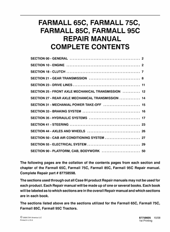Case Farmall 65C tractor service repair manual, showcasing detailed repair procedures and maintenance guidelines