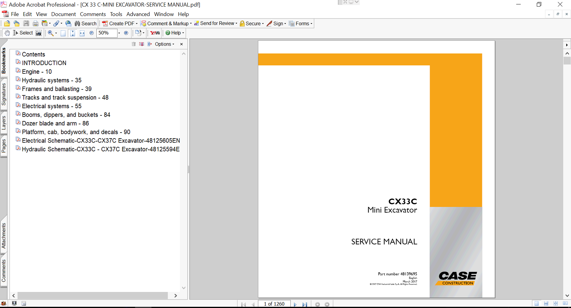 Service repair manual for case cx33c excavator, including maintenance tips and technical specifications with highlighting repair procedures