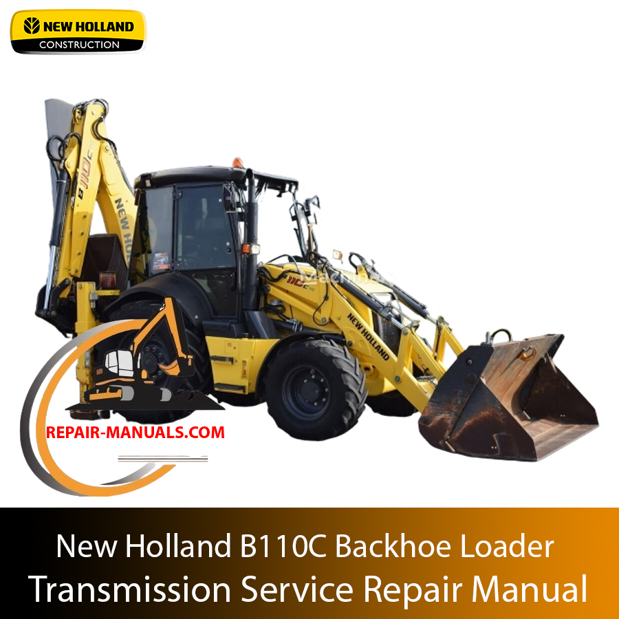 New Holland B110C service manual, featuring essential repair information and technical illustrations for maintenance