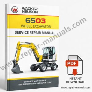 Service Repair Manual for Wacker Neuson 6503 Wheel Excavator, showcasing detailed diagrams and maintenance instructions