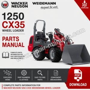 Wacker Neuson 1250 CX35 Weidemann Wheel Loader parts manual, providing essential information on parts and maintenance