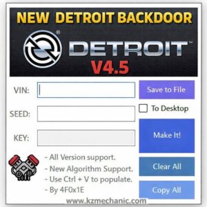 NEW Detroit Backdoor V4.5 Diagnostic Engineering Software