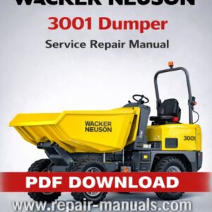 Service Repair Manual for Wacker Neuson 3001 Dumper, showcasing detailed diagrams and maintenance instructions