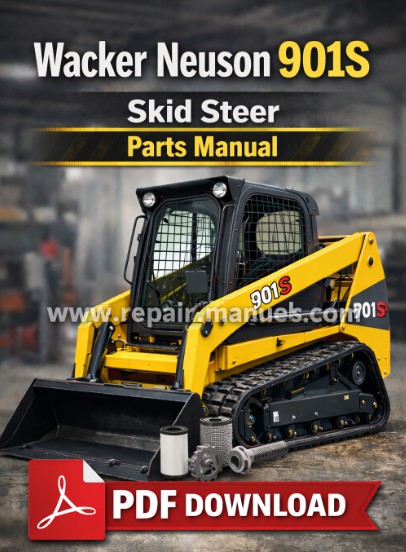 Parts manual for Wacker Neuson 901S Skid Steer, displaying diagrams and component details for maintenance