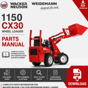 Wacker Neuson 1150 CX30 Weidemann Wheel Loader parts manual, providing essential information on parts and maintenance
