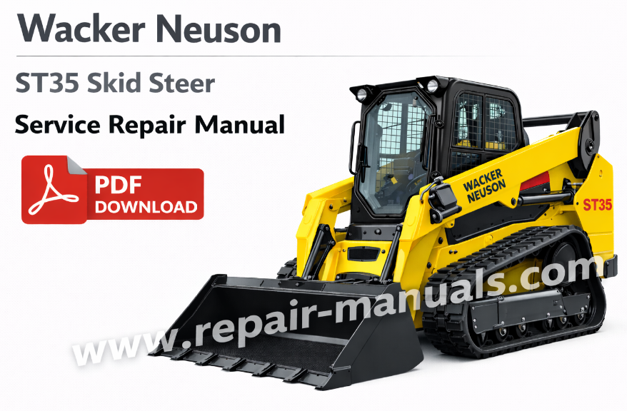 Wacker Neuson ST35 SkidSteer Service Repair Manual, displaying the model name and essential service details