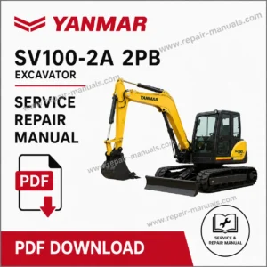 Yanmar SV100-2A 2PB Excavator Service Repair Manual, displaying the model and repair