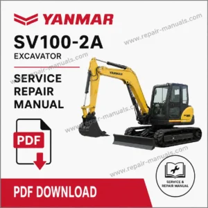 Yanmar SV100-2A Excavator Service Repair Manual, displaying the model and essential repair information