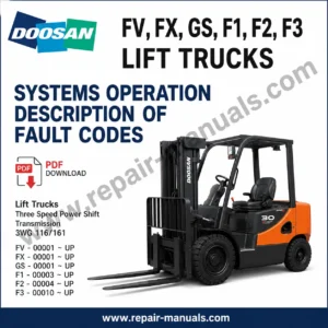 Doosan Lift Trucks Systems Operation and Fault Code Description Manual for 3WG 116/161 Transmission