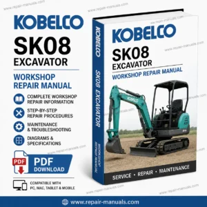 Kobelco SK08 Excavator Workshop Repair Manual, displaying essential repair information and diagrams for effective maintenance