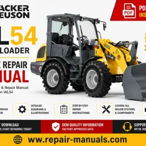 Service Repair Manual for Wacker Neuson WL54 Wheel Loader, showcasing diagrams and maintenance instruction
