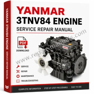Yanmar 3TNV84 Engine Service Repair Manual, showcasing engine diagrams and maintenance guidelines